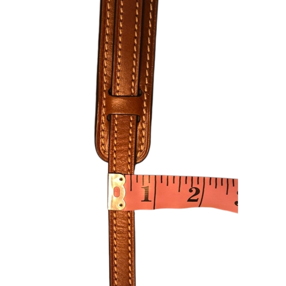 Dooney & Bourke Pebble Leather Letter Carrier Crossbody – Caramel - Picture 9 of 11